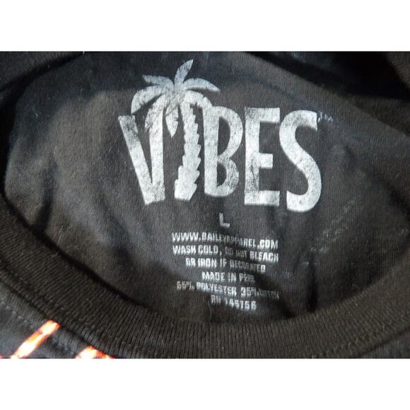 Vibes Tee Shirt Large Drip 23 Black AOP Graphic Sneaker Tee Streetwear Hip Hop - Picture 2 of 9